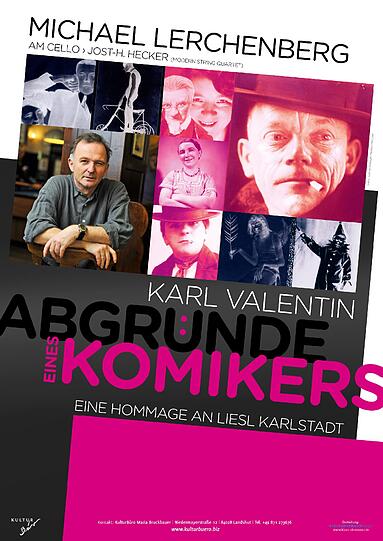 Das Plakat zum Valentin-Programm mit Michael Lerchenberg und Jost-H. Hecker