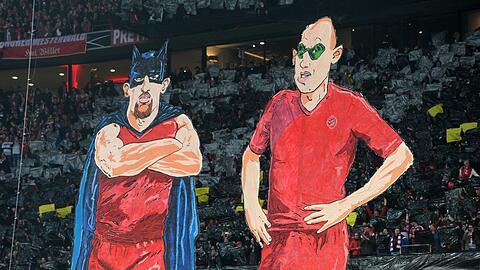 Um diese beiden ging es: Franck Ribéry und Arjen Robben als Batman und Robin.