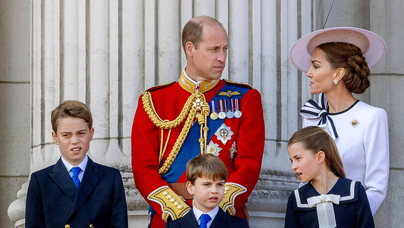 Prinz William, Prinzessin Kate und deren Kinder während dem "Trooping the Colour"-Event 2024. Prinz William, Prinzessin Kate und deren Kinder während dem "Trooping the Colour"-Event 2024.