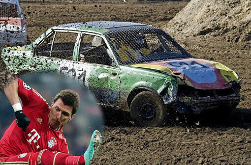 Mandzukic, der UnkaputtbareIn gegnerischen Strafräumen ist Stürmer Mario Mandzukic wie ein Stock-Car: einfach unkaputtbar. Der Kroate wirft sich immer mit allem, was er hat, in seine Zweikämpfe: Hauptsache es rummst! Und egal, wie viele Dellen das gibt: Stehen geblieben ist Mandzukic im Bayern-Trikot noch nie.