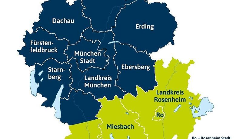 Ab 10. Dezember So sieht die Erweiterung des MVV Richtung Süden aus, in Grün.