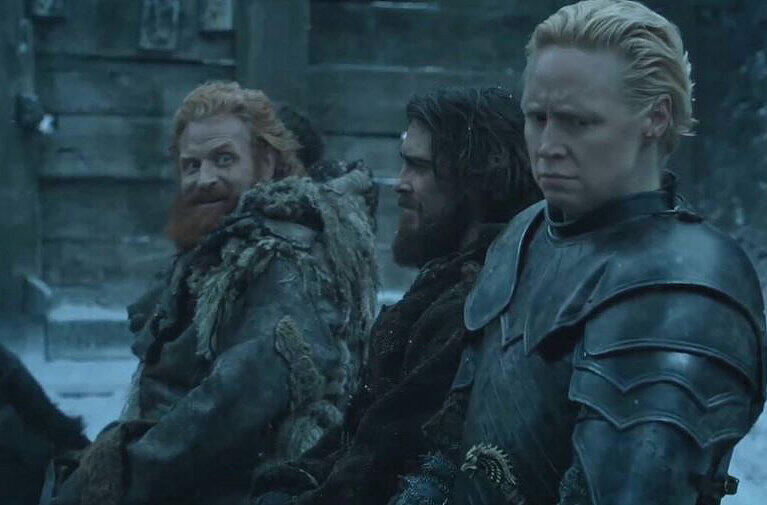 Brienne of Tarth (r.) findet Wildling Tormund (l.) merkwürdig.