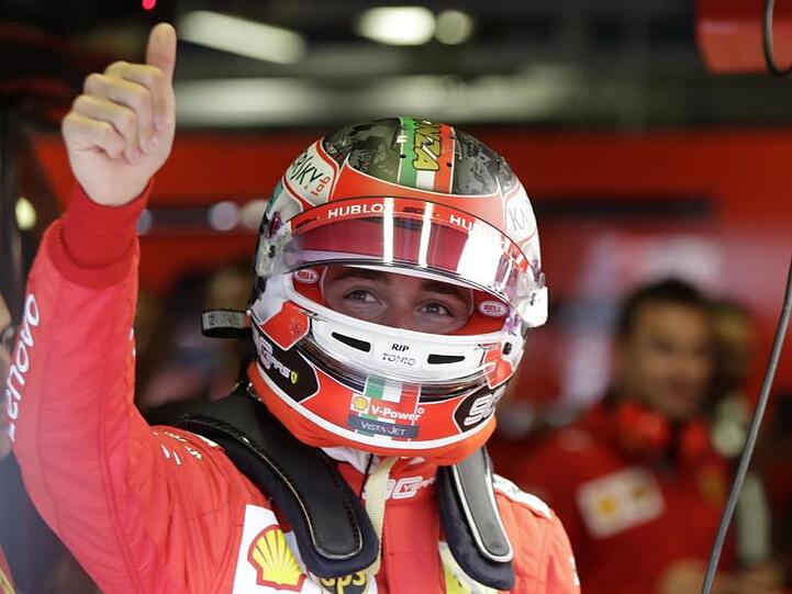 Trainingsschnellster in Monza: Ferrari-Pilot Charles Leclerc.