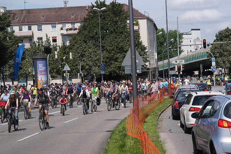 Auf der Strecke vom Candidplatz bis zum Olympiapark konnten sich die Radlfahrer austoben.