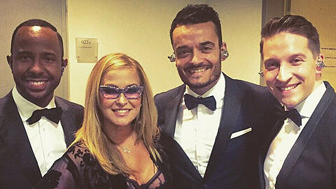 Swing-Combo trifft Superstar: Inan Lima, Anastacia, Giovanni Zarrella und Tom Marks (v.l.)
