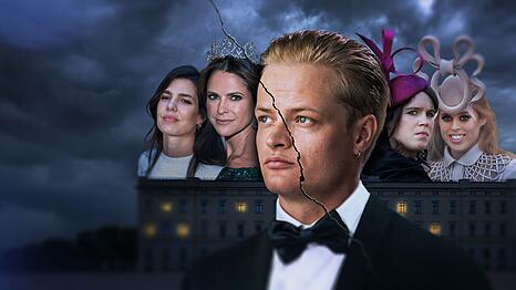 Sie sind Mitglieder einflussreicher Familien, doch vom royalen Glanz profitieren sie nur bedingt, von links: Charlotte Casiraghi, Madeleine von Schweden, Marius Borg H&oslash;iby sowie die York-Schwestern Eugenie und Beatrice.