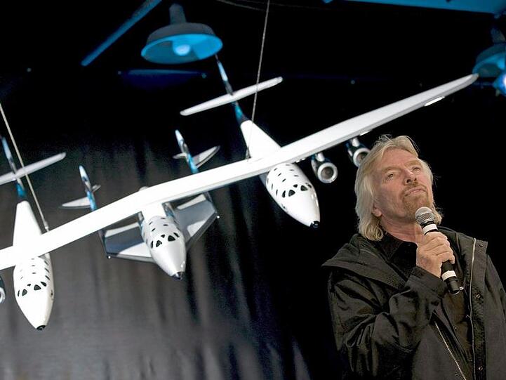 Die Raumkapsel  "SpaceShipTwo".