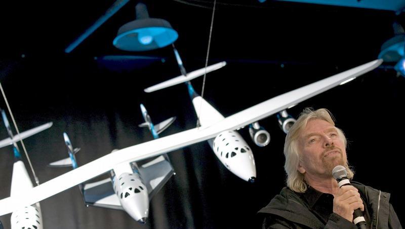 Die Raumkapsel "SpaceShipTwo". Die Raumkapsel "SpaceShipTwo".