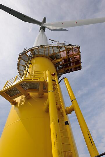Weitere Bilder vom Windpark "Gwynt y Môr" in Wales.
