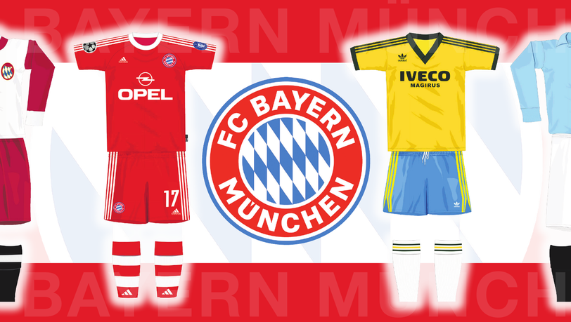 Einige Trikot-Schmankerl aus der Bayern-Historie (v.l.): Das Wiener Modell (1931-38), das Champions-League-Sieger-Trikot von 2001, die Brasilien-Version von 1983/84 und das erste Dress von 1900. Einige Trikot-Schmankerl aus der Bayern-Historie (v.l.): Das Wiener Modell (1931-38), das Champions-League-Sieger-Trikot von 2001, die Brasilien-Version von 1983/84 und das erste Dress von 1900.