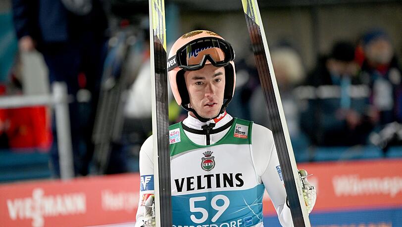 Stefan Kraft (Österreich) nach seinem Sprung.