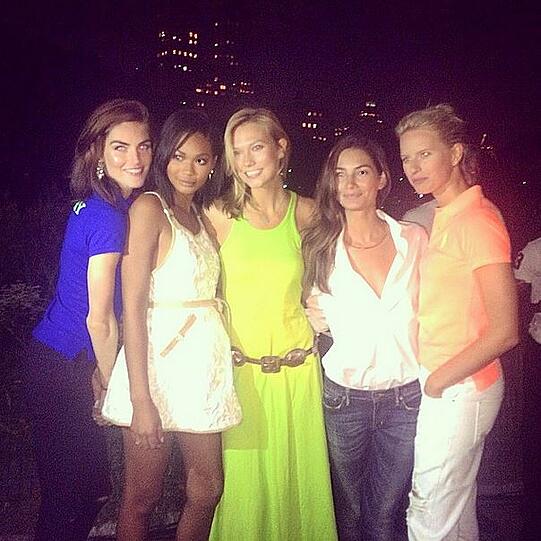 Hilary Rhoda, Chanel Iman, Karlie Kloss, Lily Aldridge und Karolina Kurkova