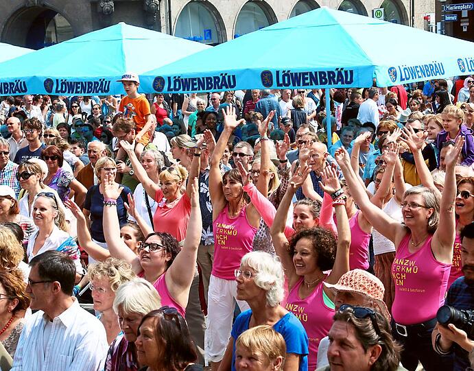 Gute Laune und gute Stimmung beim Stadtgründungsfest.
