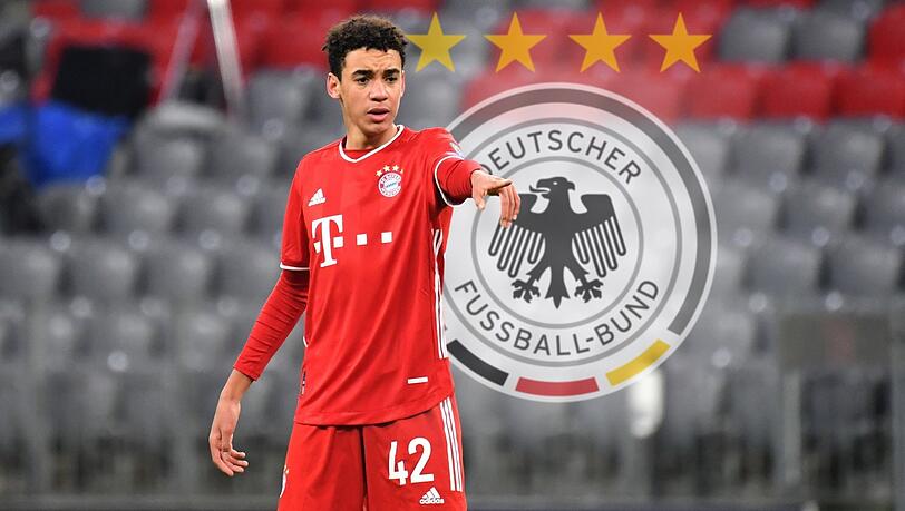 Der Neue neben sechs Etablierten: Musiala steht vor seinem Länderspiel-Debüt. Die Bayern-Kollegen Süle, Neuer, Kimmich, Goretzka, Sané und Gnabry sind auch dabei.
