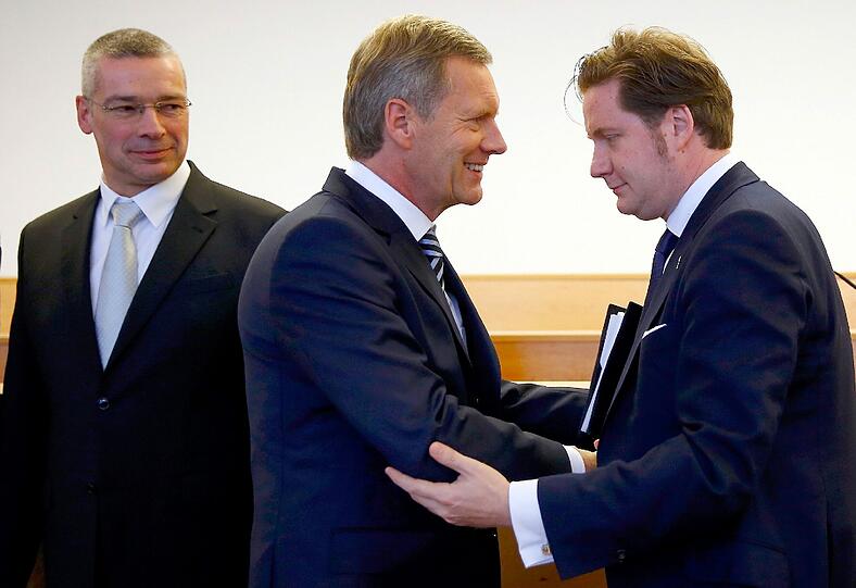 Christian Wulff beim Prozessauftakt in Hannover.