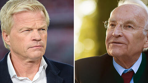 Edmund Stoiber traut Oliver Kahn (l.) zu, die Lücke zu füllen, die Uli Hoeneß beim FC Bayern hinterlässt.