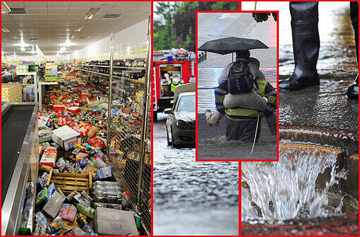 Hochwasser in Bayern und München halten die Einsatzkräfte in Atem. Ein Aldi in Pasing wurde überflutet...