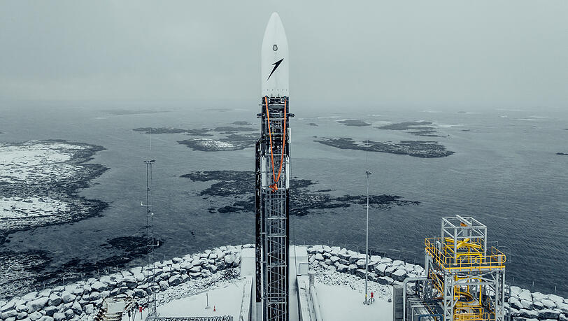 Die erste Rakete auf dem Weltraumflughafen in Norwegen. Das Unternehmen hat aus dem ersten Test viele Daten gewonnen, die geholfen haben, die "Spectrum" zu verbessern.