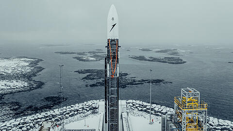 Die erste Rakete auf dem Weltraumflughafen in Norwegen. Das Unternehmen hat aus dem ersten Test viele Daten gewonnen, die geholfen haben, die "Spectrum" zu verbessern.