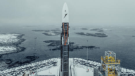 Die erste Rakete auf dem Weltraumflughafen in Norwegen. Das Unternehmen hat aus dem ersten Test viele Daten gewonnen, die geholfen haben, die "Spectrum" zu verbessern.
