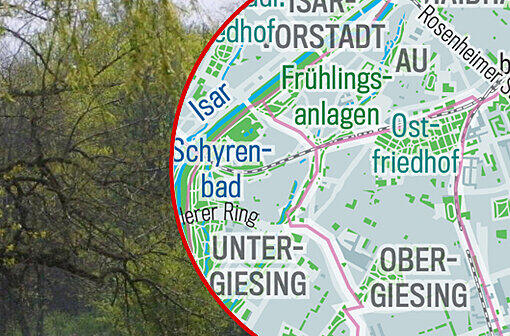 Viel Grün zwischen Grau: Die Bilderstrecke zeigt, wo es in München Parks, Grün- und Erholungsflächen gibt &ndash; und wo Wasser.