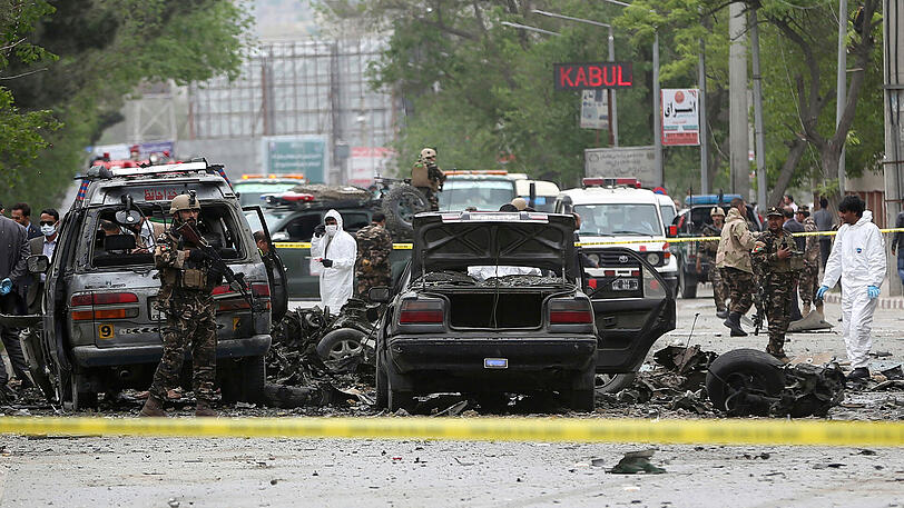 Der angegriffene Nato-Konvoi in Kabul.