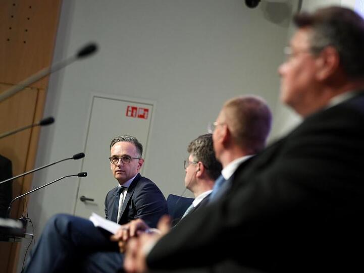 Außenminister Heiko Maas mit seinen baltischen Amtskollegen bei einem Treffen in Tallinn.