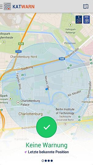 Für alle, die auf Nummer sicher gehen wollen: Katwarn informiert bei Bränden, Unwettern und anderen Katastrophen in der Umgebung.