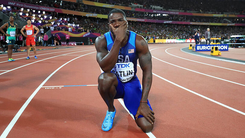 5. August 2017: Justin Gatlin nach seinem Sieg im 100-Meter-Finale der Männer bei der WM in London.
