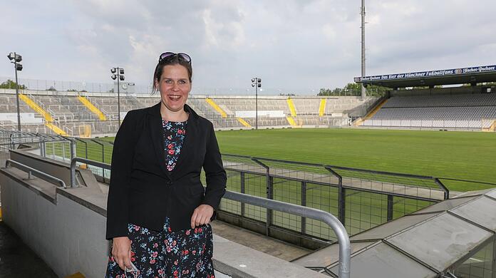 Verena Dietl bei einem Termin mit der AZ im Grünwalder Stadion im Jahr 2020.