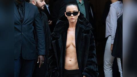 Katy Perry am Mittwoch bei der Balenciaga-Show in Paris.