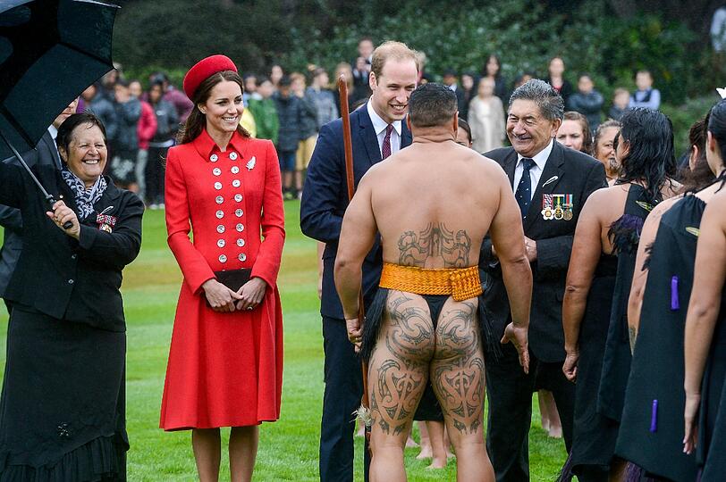 Mehr Bilder vom Staatsempfang in Neuseeland.