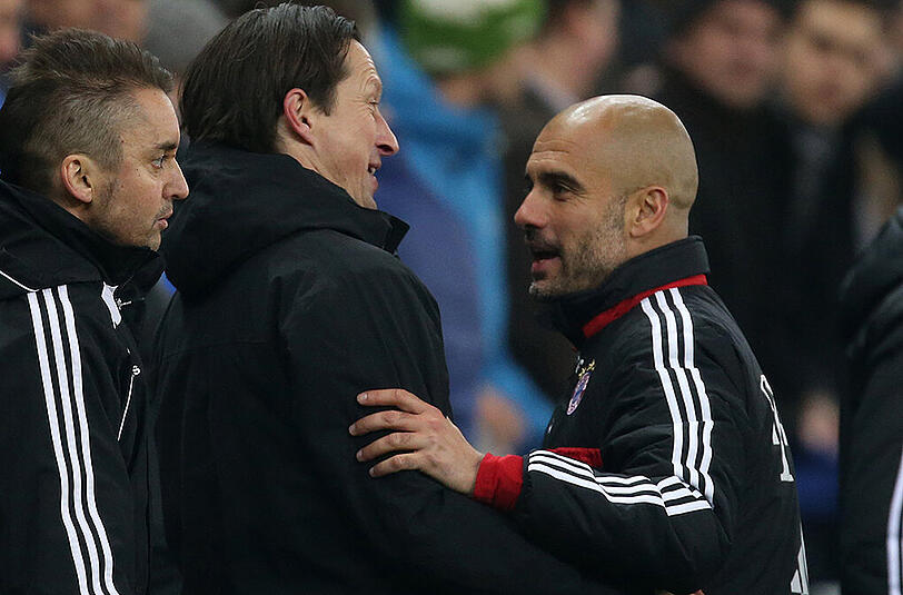 Pep Guardiola traf letzte Saison in der Vorbereitung auf Roger Schmidt und RB Salzburg.