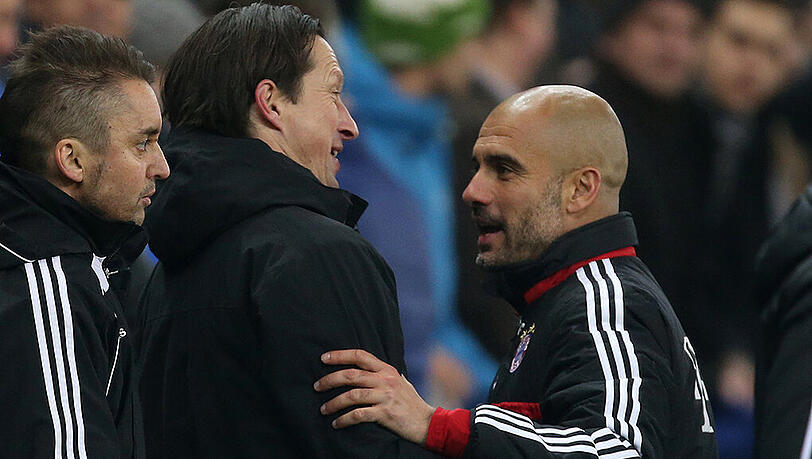 Pep Guardiola traf letzte Saison in der Vorbereitung auf Roger Schmidt und RB Salzburg. Pep Guardiola traf letzte Saison in der Vorbereitung auf Roger Schmidt und RB Salzburg.