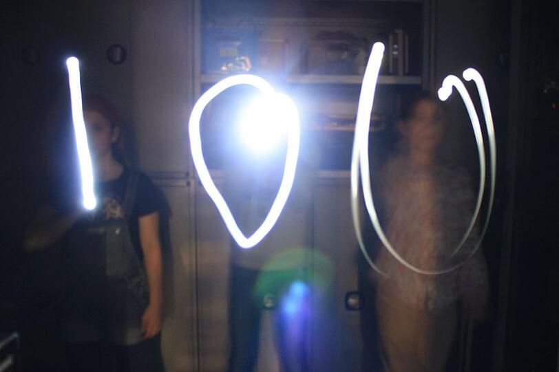 Girls vernetzt Lightpainting: einer der absoluten Programm-Höhepunkte.