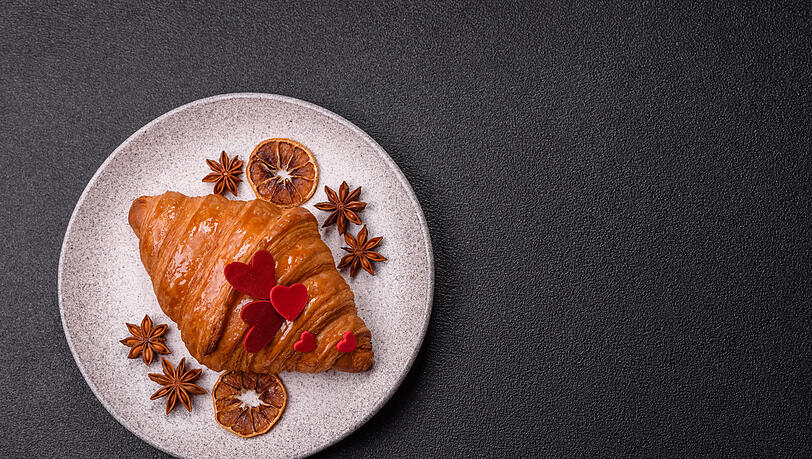 Ein Croissant voller Liebe.