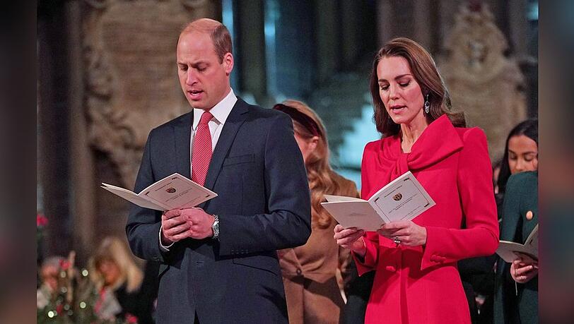 Prinz William und Prinzessin Kate bei der Weihnachtsveranstaltung in der Westminster Abbey im vergangenen Jahr.