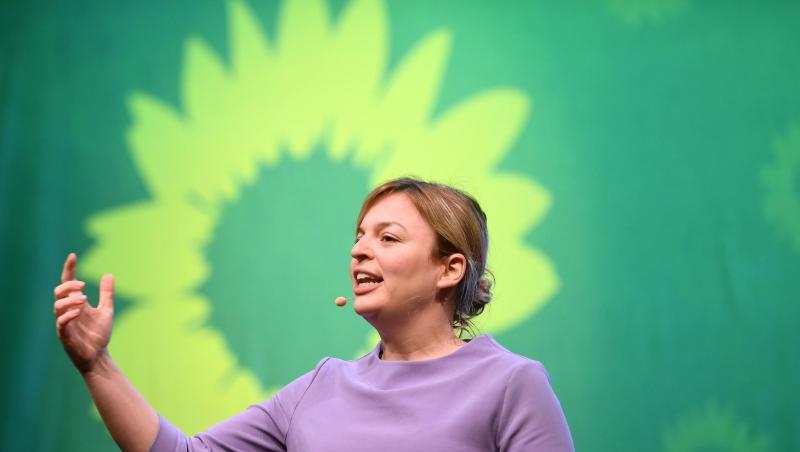 Katharina Schulze, Fraktionsvorsitzende von Bündnis 90/Die Grünen, spricht beim Politischen Aschermittwoch. Katharina Schulze, Fraktionsvorsitzende von Bündnis 90/Die Grünen, spricht beim Politischen Aschermittwoch.