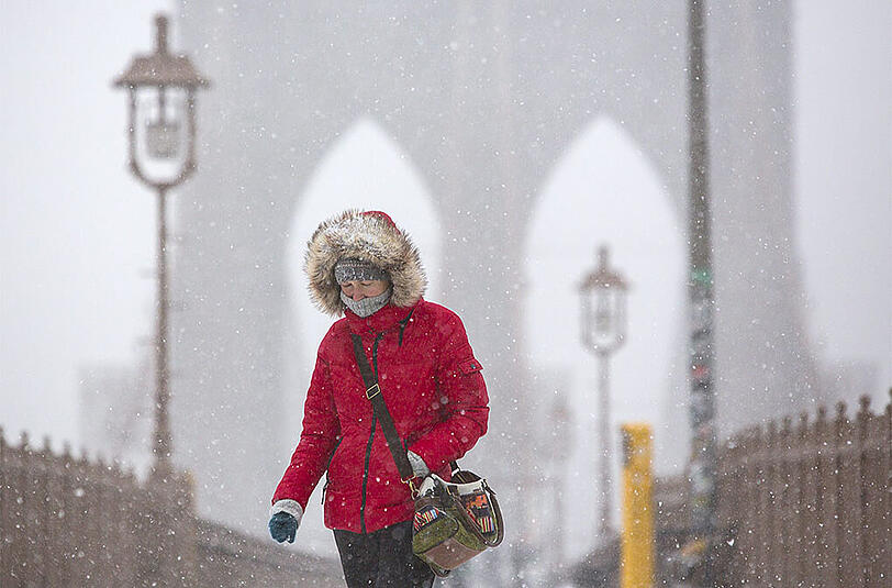 Der Big Apple friert. Bilder von Schneesturm "Juno" aus der Millionenmetropole.