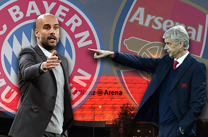 Arsenal-Trainer Arsene Wenger zeigt, wer es richten soll: Für ein Weiterkommen der Londoner müssen die Bayern gegen Piräus gewinnen.