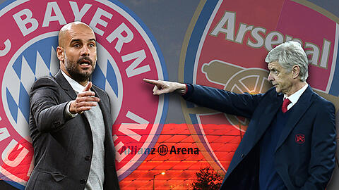 Arsenal-Trainer Arsene Wenger zeigt, wer es richten soll: Für ein Weiterkommen der Londoner müssen die Bayern gegen Piräus gewinnen.