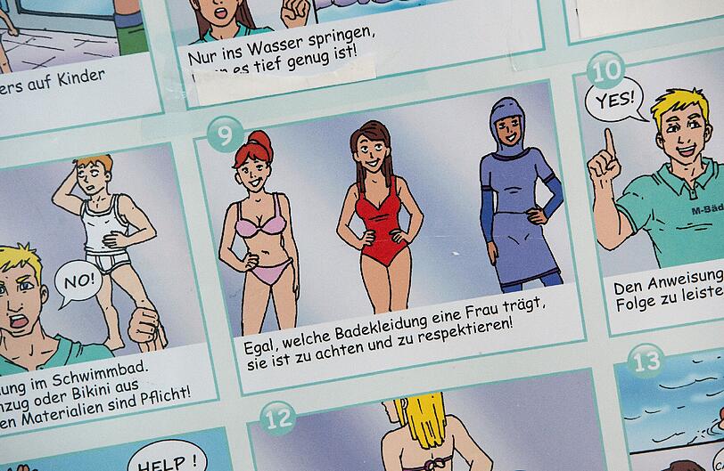 Der Flyer klärt unter anderem darüber auf, dass Frauen weder verbal noch körperlich sexuell belästigt werden dürfen.