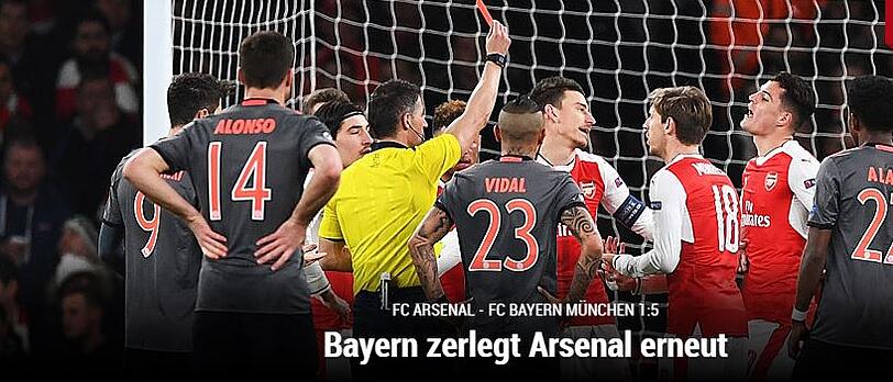 Das Sportportal spox.com spricht vom Zerlegen.