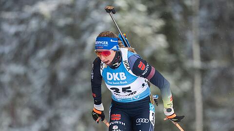 Franziska Preuß aus Deutschland in Aktion.