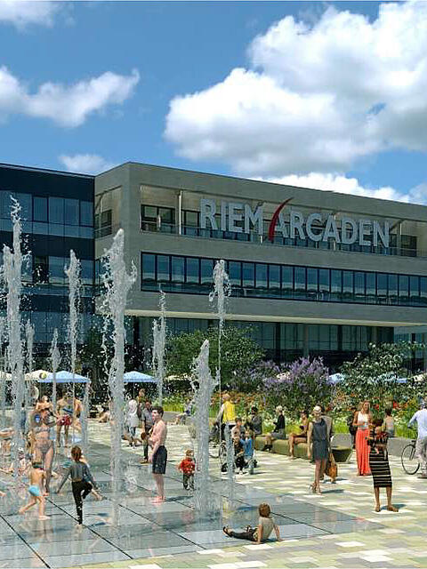 Ein gro&szlig;er Brunnen mit 44 Font&auml;nen kommt auf den neuen Willy-Brandt-Platz.