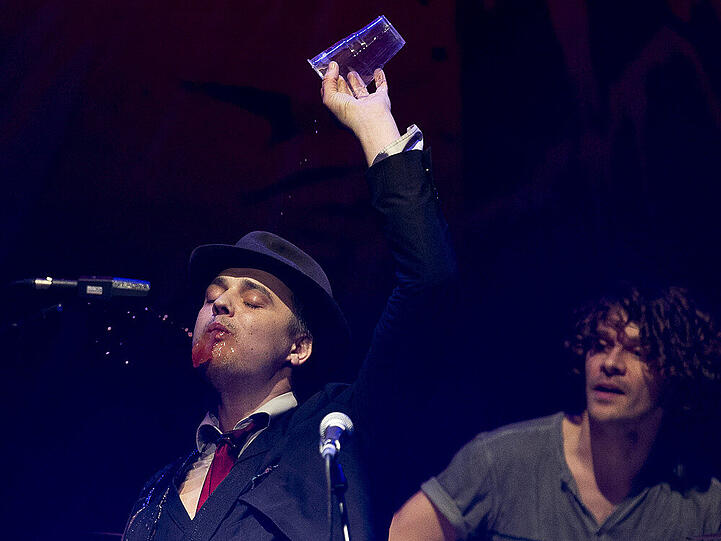 Oft weiß man nicht, was er vorhat: Pete Doherty bei einem Auftritt in London