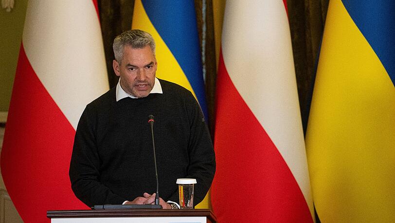 Österreichs Kanzler Karl Nehammer in Kiew. Nun reist er nach Moskau zu Wladimir Putin.