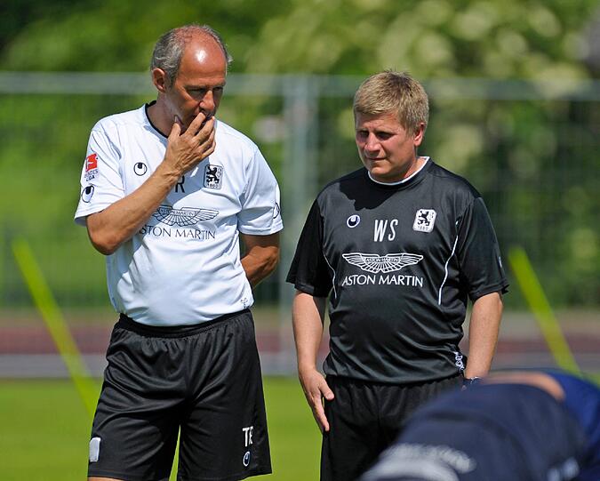 Reiner Maurer (l.)freut sich auf den Test gegen den MSV Duisburg.