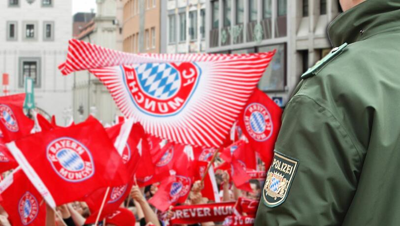 Für die Polizei gab's wenig zu tun bei der Double-Feier am Marienplatz. Für die Polizei gab's wenig zu tun bei der Double-Feier am Marienplatz.