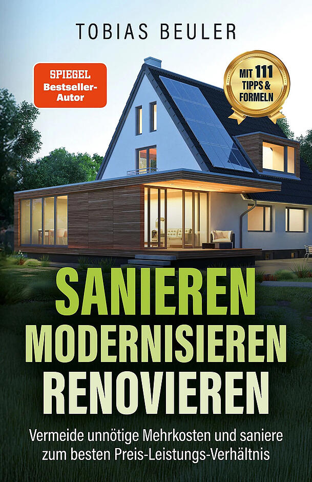 Tobias Beuler schreibt in seinem Buch unter anderem darüber, wie beim Sanieren Geld gespart werden kann, ohne Qualität einbüßen zu müssen. Tobias Beuler schreibt in seinem Buch unter anderem darüber, wie beim Sanieren Geld gespart werden kann, ohne Qualität einbüßen zu müssen.